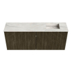 Mondiaz JOYA-DLUX 100cm toiletmeubel - kleur Shadow - Wastafel FAYE positie Rechts Zonder kraangat kleur Ostra. SW1422994