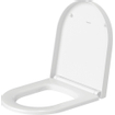 Duravit ME by Starck Abattant de WC 43.8x37.4x5.1cm compact avec softclose avec quickrelease Matière synthétique blanc Brillant 0293438