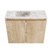 MONDIAZ TURE-DLUX Meuble WC 60cm Washed Oak. Lavabo EDEN Glace position gauche. Sans trou de robinet. SW1103623