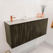 Mondiaz JOYA-DLUX 90cm meuble de salle de bains - couleur Shadow - Vasque FAYE position Gauche 1 trou de robinet couleur Ostra. SW1423051
