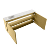 MONDIAZ TURE-DLUX Meuble toilette - 120cm - Oro - EDEN - vasque Ostra - position gauche - 1 trou de robinet SW1105214