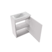 MONDIAZ TURE-DLUX 40cm toiletmeubel Cale. EDEN wastafel Opalo positie links. Zonder kraangat. SW1104241