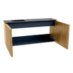 Mondiaz JOYA-DLUX 90cm meuble de salle de bains - couleur Oak - Vasque FAYE position Gauche 1 trou de robinet couleur Lava. SW1422147