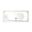 Xenz Lagoon Duobad - 180x80x53 - afvoer Midden - acryl - wit SW103175