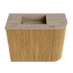 Mondiaz JOYA-DLUX 51.6cm toiletmeubel - ronding rechts kleur Oak - Wastafel FAYE positie Links 1 kraangat kleur Arena. SW1423859