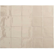 Terravito Viondo carreau mural - 13x13cm - 10mm - Carré - Blanc ivoire Brillant SW647475