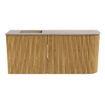 Mondiaz JOYA-DLUX Meuble de toilette 91,6cm - arrondi droit couleur Chêne - Lavabo FAYE position Gauche Sans trou de robinet couleur Saba SW1424210