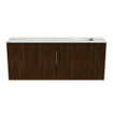 Mondiaz JOYA-DLUX 100cm toiletmeubel - kleur Walnut - Wastafel FAYE positie Rechts Zonder kraangat kleur Ostra. SW1422621