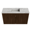 Mondiaz JOYA-DLUX 70cm meuble de salle de bains - couleur Walnut - Vasque FAYE position Milieu 1 trou de robinet couleur Glace. SW1422374