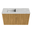 Mondiaz JOYA-DLUX Meuble de salle de bains 70cm - couleur Oak - Vasque FAYE position Gauche 1 trou de robinet couleur Opalo. SW1422133