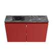 MONDIAZ TURE-DLUX Meuble toilette - 80cm - Fire - EDEN - vasque Lava - position gauche - 1 trou de robinet SW1103792