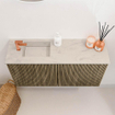 Mondiaz JOYA-DLUX Meuble de salle de bains 80cm - couleur Dusk - Vasque FAYE position Gauche 1 trou de robinet couleur Opalo. SW1423308