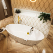 Mondiaz Holm Baignoire îlot - 180x85x52cm - Couleur Oro / Talc SW1015092