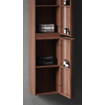 Saniclass Terra Hoge Kast - 170x35x40cm - afgeronde hoeken - 2 deuren - kastanje (walnoot) SW1418393
