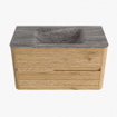 Mondiaz CIRO-DLUX Badkamermeubelset - 90x45x50cm - Solid surface wastafel Oza - 1 wasbak Midden - zonder kraangaten - 2 lades - Oak SW1531123