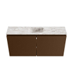 MONDIAZ TURE-DLUX Meuble toilette - 100cm - Rust - EDEN - vasque Glace - position centrale - 1 trou de robinet SW1103493