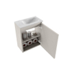MONDIAZ TURE-DLUX meuble toilettes 40cm Linen. EDEN lavabo Opalo position droite. Avec 1 trou de robinet. SW1104441