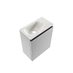 MONDIAZ TURE-DLUX Meuble WC 40 cm Plata. Lavabo EDEN Ostra position gauche. Sans trou de robinet. SW1104989