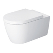Toilettes suspendu Duravit Starck Me à fond creux sans bride avec HygienGlaze 37x57cm avec fixation dissimulée blanc mat SW358222