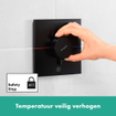 Hansgrohe ShowerSelect Comfort E Mitigeur thermostatique - encastré - 1 fonction - sortie supplémentaire - noir mat SW918006
