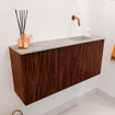 Mondiaz JOYA-DLUX 90cm meuble de salle de bains - couleur Ruby - Vasque FAYE position Droite Sans trou de robinet couleur Glace. SW1423553