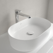 Villeroy & Boch Collaro vasque à poser - ovale 56x36cm - sans trop-plein sans trou de robinet ceramic+ stone white SW336076
