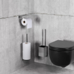 Clou Fold toiletrolhouder zonder klep gebogen model rvs gebors. SW417065