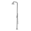 Fortifura Outdoor Deluxe Colonne de douche de jardin avec douchette et douche de tête inox brossé SW278130