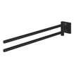 GROHE Start Cube QuickFix Porte-serviettes - 43,8 cm - 2 bras - pivotant - noir mat SW1126536