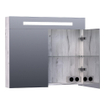 BRAUER Double Face spiegelkast 80x70x15cm verlichting geintegreerd met 2 links- en rechtsdraaiende spiegeldeuren MFC Birch SW499503