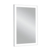 Miroir Crosswater Dune 40x60x3.4cm avec éclairage LED direct à intensité variable 3000K à 6200K argent SW487186