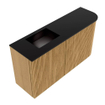 Mondiaz JOYA 81.6cm meuble de toilette - arrondi droite couleur Chêne - Vasque FAYE position Gauche Sans trou de robinet couleur Urban SW1421213