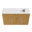 Mondiaz JOYA 70cm meuble de salle de bains - couleur Oak - Vasque FAYE position Droite 1 trou de robinet couleur Talc. SW1421103