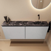 MONDIAZ TURE-DLUX Meuble toilette - 120cm - Plata - EDEN - vasque Lava - position droite - sans trou de robinet SW1103956