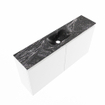 MONDIAZ TURE-DLUX Meuble toilette - 100cm - Talc - EDEN - vasque Lava - position centrale - 1 trou de robinet SW1103632