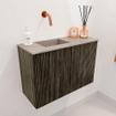 Mondiaz JOYA-DLUX Meuble de salle de bains 60cm - couleur Shadow - Vasque FAYE position Gauche Sans trou de robinet couleur Saba. SW1425107