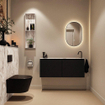 MONDIAZ TURE-DLUX Meuble toilette - 120cm - Urban - EDEN - vasque Glace - position droite - 1 trou de robinet SW1103140
