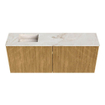 Mondiaz JOYA-DLUX 100cm meuble de salle de bains - couleur Oak - Vasque FAYE position Gauche 1 trou de robinet couleur Frappe. SW1421896