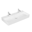 Villeroy & Boch Memento 2.0 lavabo - dessous meulé 100x47cm - sans trop-plein 2 trous de robinet ceramic+ blanc SW358449