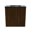 Mondiaz JOYA-DLUX Meuble de toilette 40cm - couleur Walnut - Vasque FAYE position Milieu Sans trou de robinet couleur Lava SW1422435