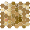 The Mosaic Factory Valencia Carrelage mosaïque hexagonal 27.8x32.5cm pour mur et sol et pour l'intérieur et l'extérieur résistant au gel Moutarde mat et brillant SW382568