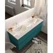 Mondiaz VICA ensemble de meuble de salle de bain - 120cm - meuble sous-vasque smag - 2 tiroirs - lavabo denia double - 2 trous de robinet - version XL 60cm de haut SW1090113