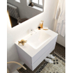 Mondiaz VICA Ensemble de meuble de salle de bain - 80cm - meuble sous-vasque cale - 2 tiroirs - lavabo cloud milieu - 1 trou de robinet - version XL 60cm haut SW1091115