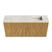 Mondiaz JOYA-DLUX 90cm meuble de toilette - couleur Oak - Vasque FAYE position Droite Sans trou de robinet couleur Ostra. SW1422205
