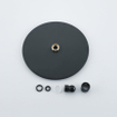 Fortifura Calvi Tête de douche 25cm - rond - 6mm - Noir mat - DESTOCKAGE OUT12882