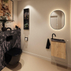 MONDIAZ TURE-DLUX Meuble toilette - 40cm - Washed Oak - EDEN - vasque Lava - position droite - 1 trou de robinet SW1104089