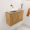 Mondiaz JOYA-DLUX 71.6cm meuble de toilette - arrondi droit couleur Oak - Vasque FAYE position Gauche Sans trou de robinet couleur Arena SW1423867