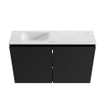 MONDIAZ TURE-DLUX Meuble toilette - 80cm - Urban - EDEN - vasque Opalo - position gauche - 1 trou de robinet SW1104143