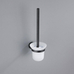 Fortifura Calvi Toiletset - toiletrolhouder met klep - toiletborstel - handoekhaak - mat zwart SW1390016