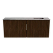 Mondiaz JOYA-DLUX 100cm meuble de toilette - couleur Walnut - Vasque FAYE position Droite 1 trou de robinet couleur Sombra. SW1424748